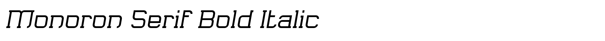 Monoron Serif Bold Italic image